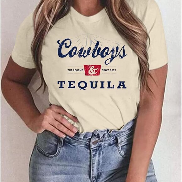 Western Cowboy Shirts Vintage Graphic Tees for Women Cowgirl Country Music Conce - Picture 4 of 6